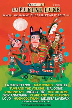 Affiche du festival de la pleine lune